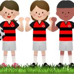 Children Footballers cartoon