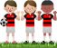 Children Footballers cartoon
